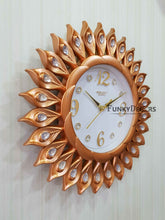 Load image into Gallery viewer, Funkytradition Multicolor Sun Shaped Wall Clock Watch Decor For Home Office And Gifts 40 Cm Tall
