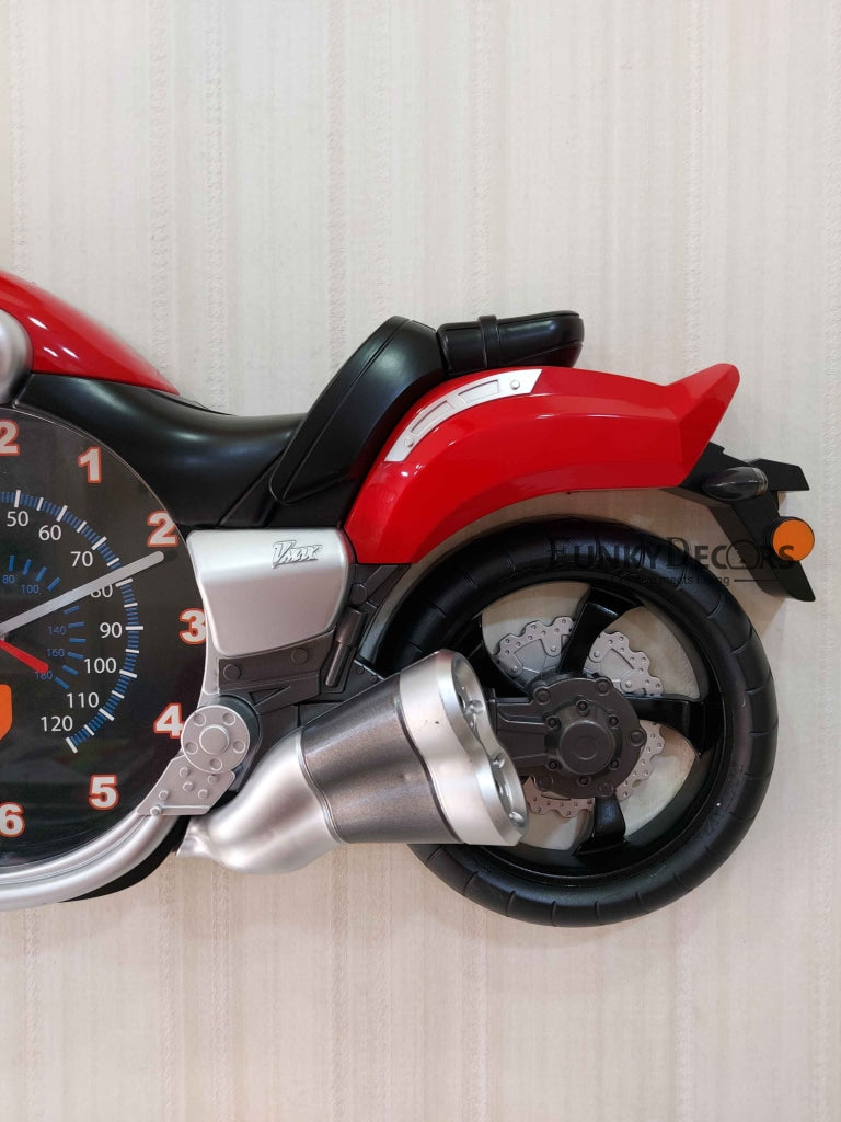 FunkyDecors Multicolored Attractive Motorcycle Bike Kids Room Wall Clock Clocks