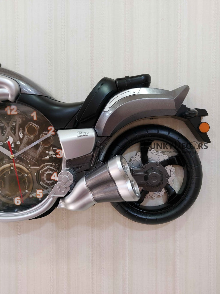 FunkyDecors Multicolored Attractive Motorcycle Bike Kids Room Wall Clock Clocks