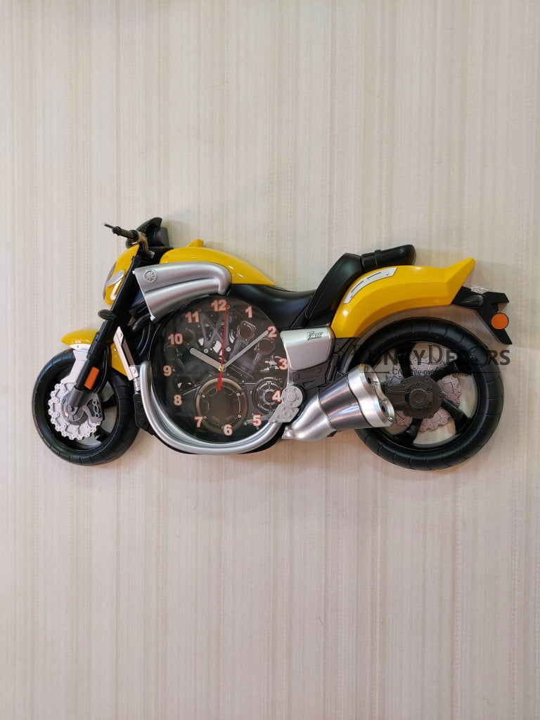 FunkyDecors Multicolored Attractive Motorcycle Bike Kids Room Wall Clock Clocks