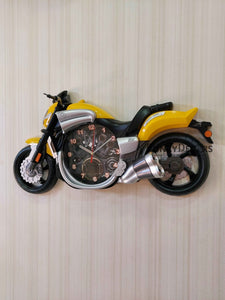 Funkytradition Multicolored Attractive Motorcycle Bike Kids Room Wall Clock Clocks