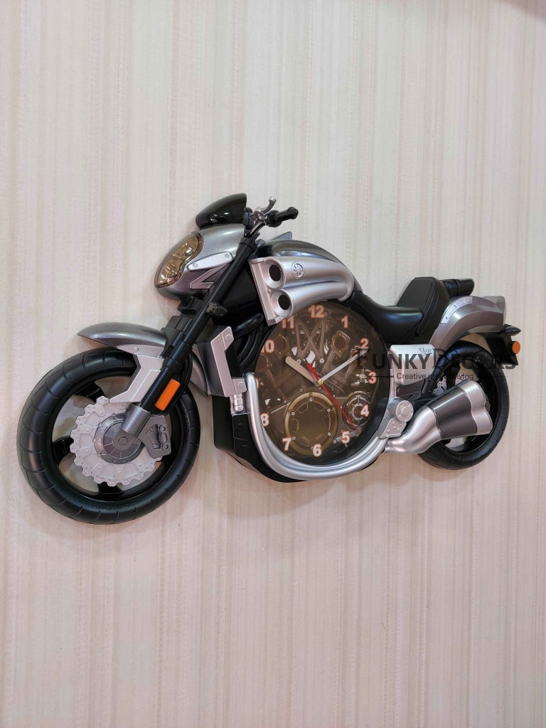 FunkyDecors Multicolored Attractive Motorcycle Bike Kids Room Wall Clock Clocks