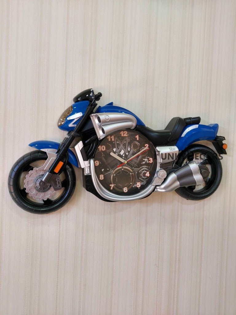 FunkyDecors Multicolored Attractive Motorcycle Bike Kids Room Wall Clock Clocks