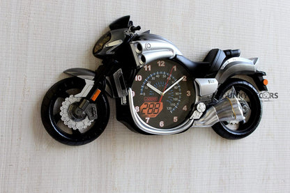 Funkytradition Multicolored Attractive Motorcycle Bike Kids Room Wall Clock Clocks