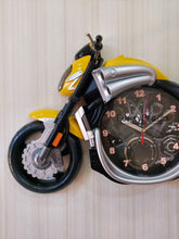 Load image into Gallery viewer, Funkytradition Multicolored Attractive Motorcycle Bike Kids Room Wall Clock Clocks
