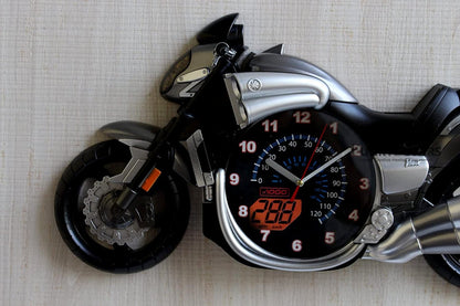 Funkytradition Multicolored Attractive Motorcycle Bike Kids Room Wall Clock Clocks