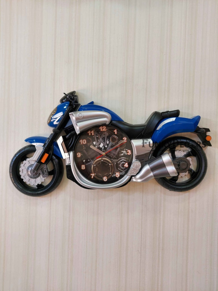 FunkyDecors Multicolored Attractive Motorcycle Bike Kids Room Wall Clock Clocks