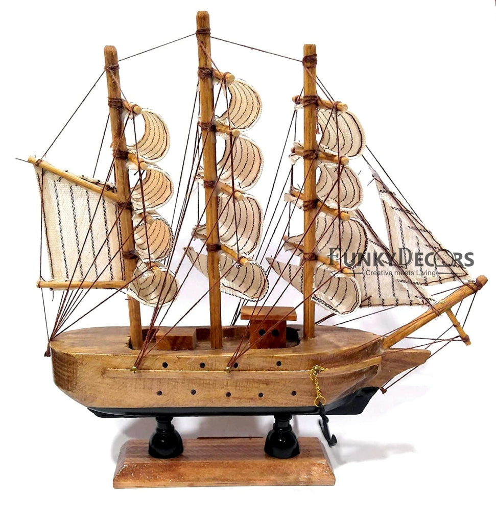 FunkyDecors Passat Tall Ship Detailed Wooden Model Nautical Home Decor 23 Cm Figurines