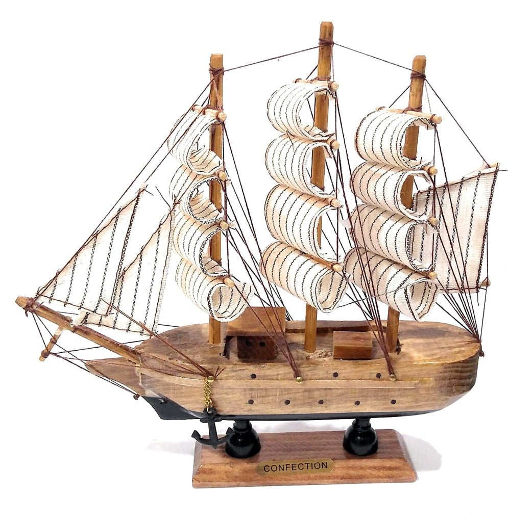 FunkyDecors Passat Tall Ship Detailed Wooden Model Nautical Home Decor 23 Cm Figurines