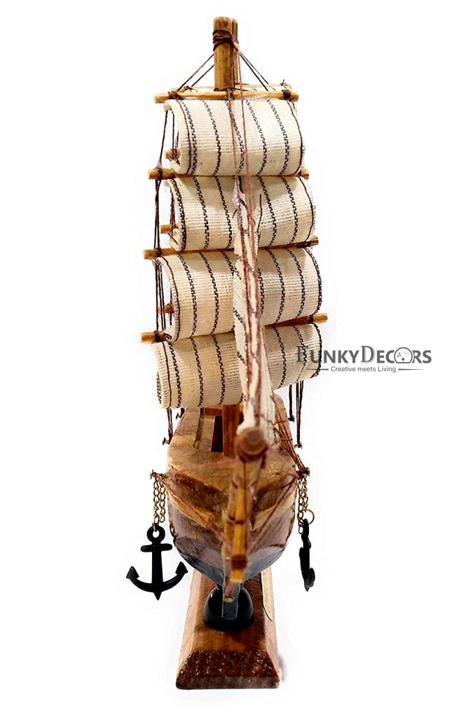 Funkytradition Passat Tall Ship Detailed Wooden Model Nautical Home Decor 23 Cm Figurines