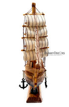 Load image into Gallery viewer, Funkytradition Passat Tall Ship Detailed Wooden Model Nautical Home Decor 23 Cm Figurines
