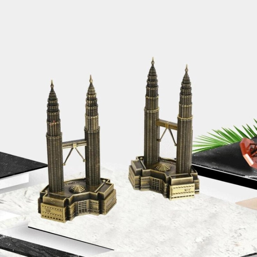 FunkyDecors Petronas Twin Towers Collectible Statue Metal Showpiece Figurines