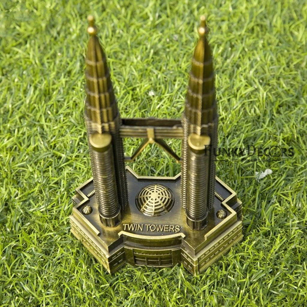 FunkyDecors Petronas Twin Towers Collectible Statue Metal Showpiece Figurines