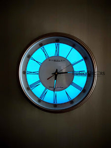 Funkytradition Radium Glow Minimal Wall Clock Watch Decor For Home Office And Gifts 45 Cm Tall