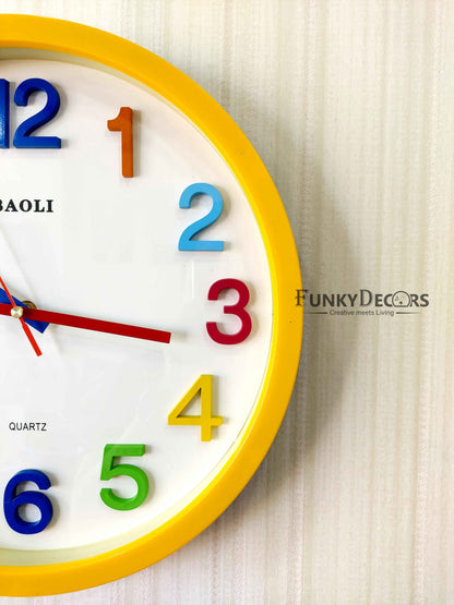 Funkytradition Rainbow Color Wall Clock Watch Decor For Home Office And Gifts 35 Cm Tall Clocks