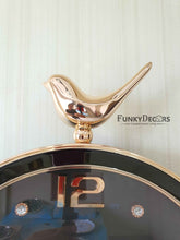 Load image into Gallery viewer, Funkytradition Rose Gold Multicolor Sparrow Pendulum Wall Clock Decor For Home Office And Gifts 70
