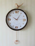 FunkyDecors Rose Gold Multicolor Sparrow Pendulum Wall Clock Decor For Home Office And Gifts 70