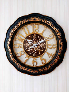 Funkytradition Round Brown Big Font Wall Clock Watch Decor For Home Office And Gifts 52 Cm Tall
