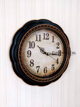 Load image into Gallery viewer, Funkytradition Round Brown Flower Wall Clock Watch Decor For Home Office And Gifts 52 Cm Tall Clocks
