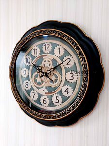 Funkytradition Round Brown Mechanic Design Wall Clock Watch Decor For Home Office And Gifts 52 Cm