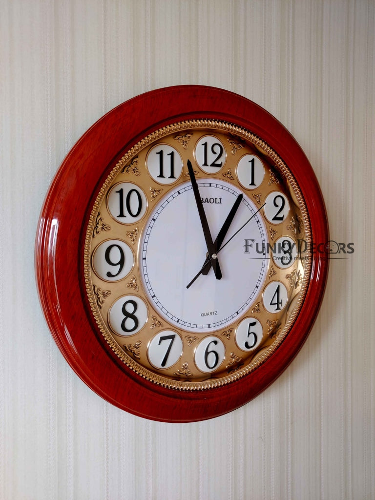 Funkytradition Round Designer Wall Clock Watch Decor For Home Office And Gifts 50 Cm Tall Clocks