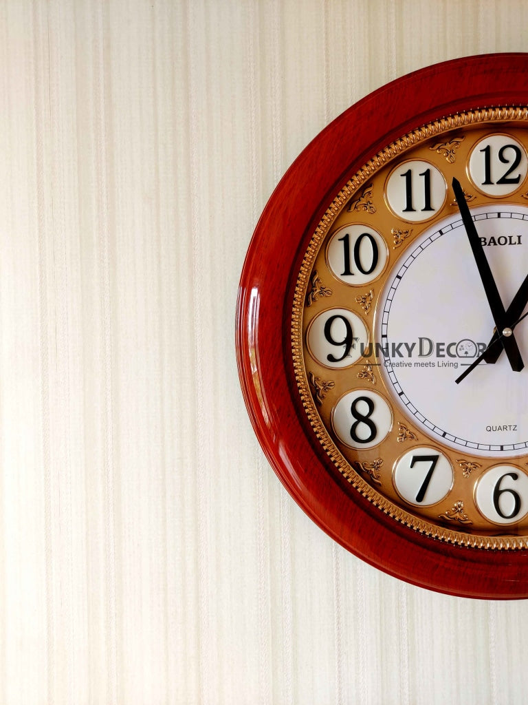 FunkyDecors Round Designer Wall Clock Watch Decor For Home Office And Gifts 50 Cm Tall Clocks