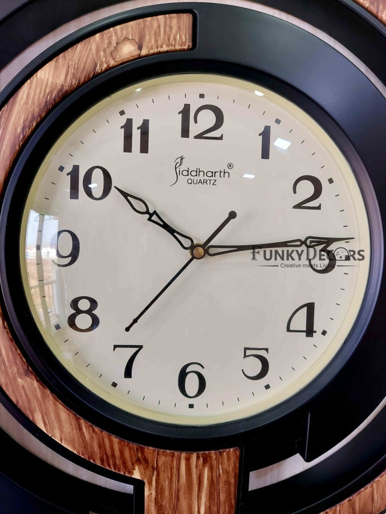 Funkytradition Round Elegant Design Wall Clock Watch Decor For Home Office And Gifts 47 Cm Tall