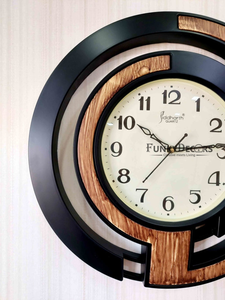 Funkytradition Round Elegant Design Wall Clock Watch Decor For Home Office And Gifts 47 Cm Tall