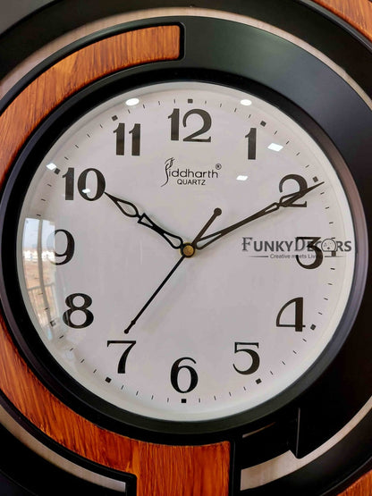 Funkytradition Round Elegant Design Wall Clock Watch Decor For Home Office And Gifts 47 Cm Tall