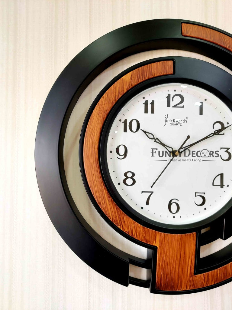 Funkytradition Round Elegant Design Wall Clock Watch Decor For Home Office And Gifts 47 Cm Tall