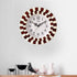 FunkyDecors Round Wooden Texture Wall Clock Watch Decor For Home Office And Gifts 40 Cm Tall