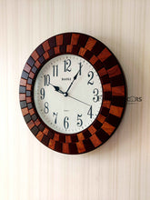 Load image into Gallery viewer, Funkytradition Round Wooden Texture Wall Clock Watch Decor For Home Office And Gifts 45 Cm Tall
