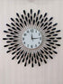 FunkyDecors Royal Black 3D Peacock Wall Clock For Home Office Decor And Gifts 70 Cm Tall Clocks