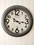 FunkyDecors Royal Designer Big Font Silver Grey Wall Clock Watch Decor For Home Office And Gifts