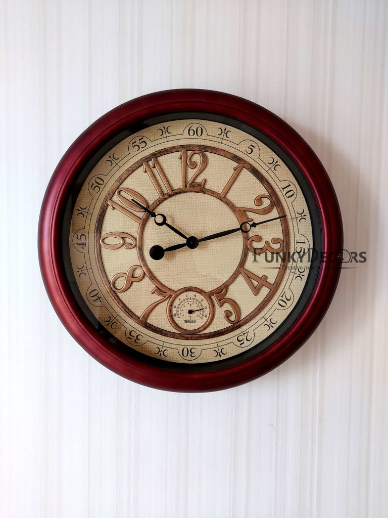 Funkytradition Royal Designer Big Font Wall Clock Watch Decor For Home Office And Gifts 40 Cm Tall