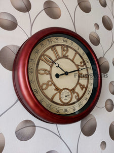 Funkytradition Royal Designer Big Font Wall Clock Watch Decor For Home Office And Gifts 40 Cm Tall