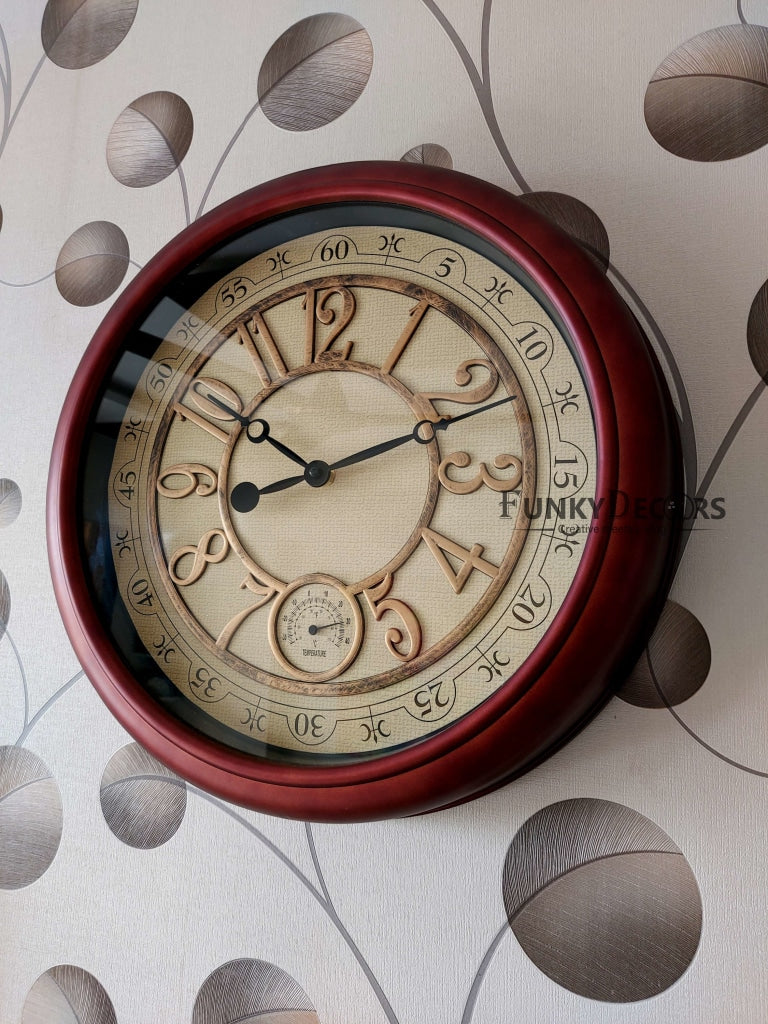 Funkytradition Royal Designer Big Font Wall Clock Watch Decor For Home Office And Gifts 40 Cm Tall