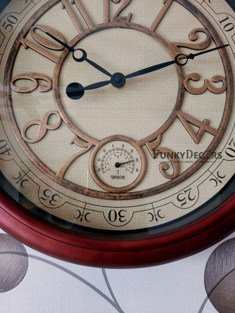 Funkytradition Royal Designer Big Font Wall Clock Watch Decor For Home Office And Gifts 40 Cm Tall