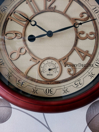 Funkytradition Royal Designer Big Font Wall Clock Watch Decor For Home Office And Gifts 40 Cm Tall