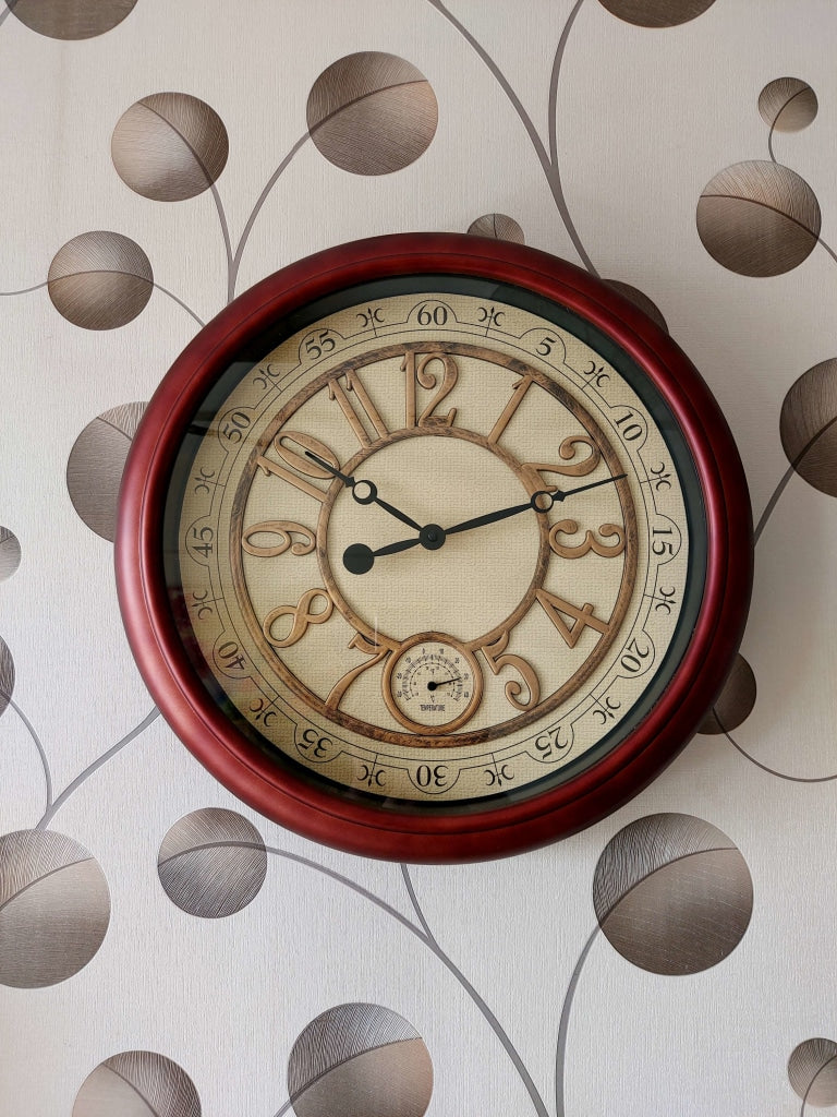 Funkytradition Royal Designer Big Font Wall Clock Watch Decor For Home Office And Gifts 40 Cm Tall