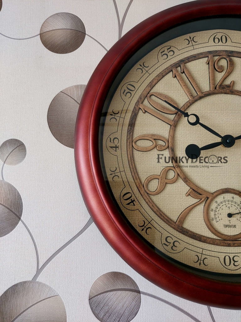 Funkytradition Royal Designer Big Font Wall Clock Watch Decor For Home Office And Gifts 40 Cm Tall
