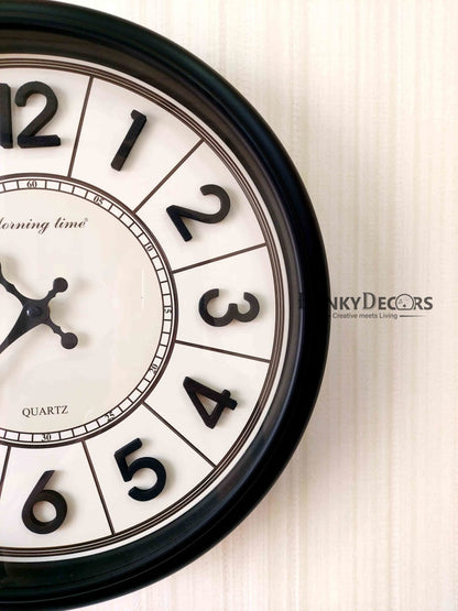 Funkytradition Royal Designer Big Font Wall Clock Watch Decor For Home Office And Gifts 40 Cm Tall