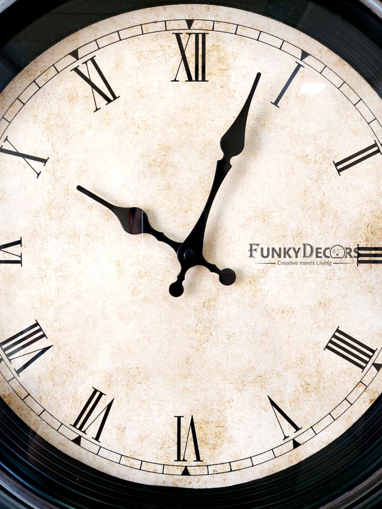 FunkyDecors Royal Designer Big Font Wall Clock Watch Decor For Home Office And Gifts 50 Cm Tall
