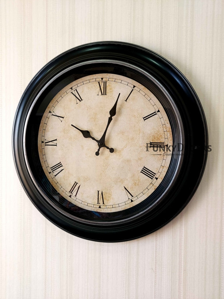 FunkyDecors Royal Designer Big Font Wall Clock Watch Decor For Home Office And Gifts 50 Cm Tall