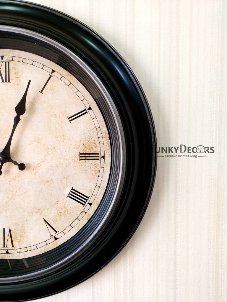 FunkyDecors Royal Designer Big Font Wall Clock Watch Decor For Home Office And Gifts 50 Cm Tall