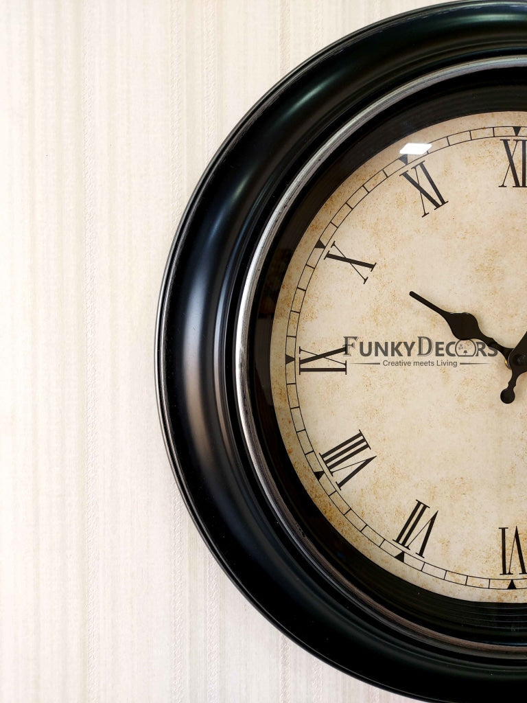 FunkyDecors Royal Designer Big Font Wall Clock Watch Decor For Home Office And Gifts 50 Cm Tall