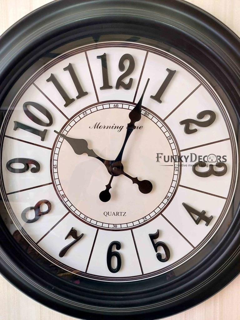 FunkyDecors Royal Designer Big Font Wall Clock Watch Decor For Home Office And Gifts 55 Cm Tall