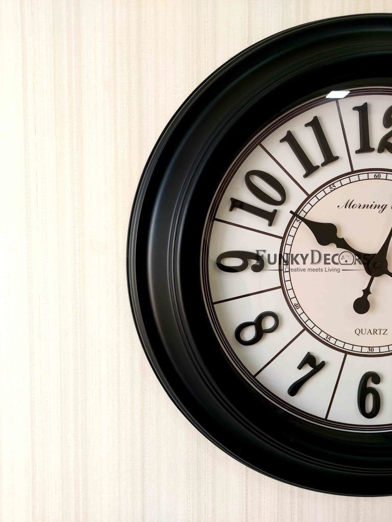FunkyDecors Royal Designer Big Font Wall Clock Watch Decor For Home Office And Gifts 55 Cm Tall