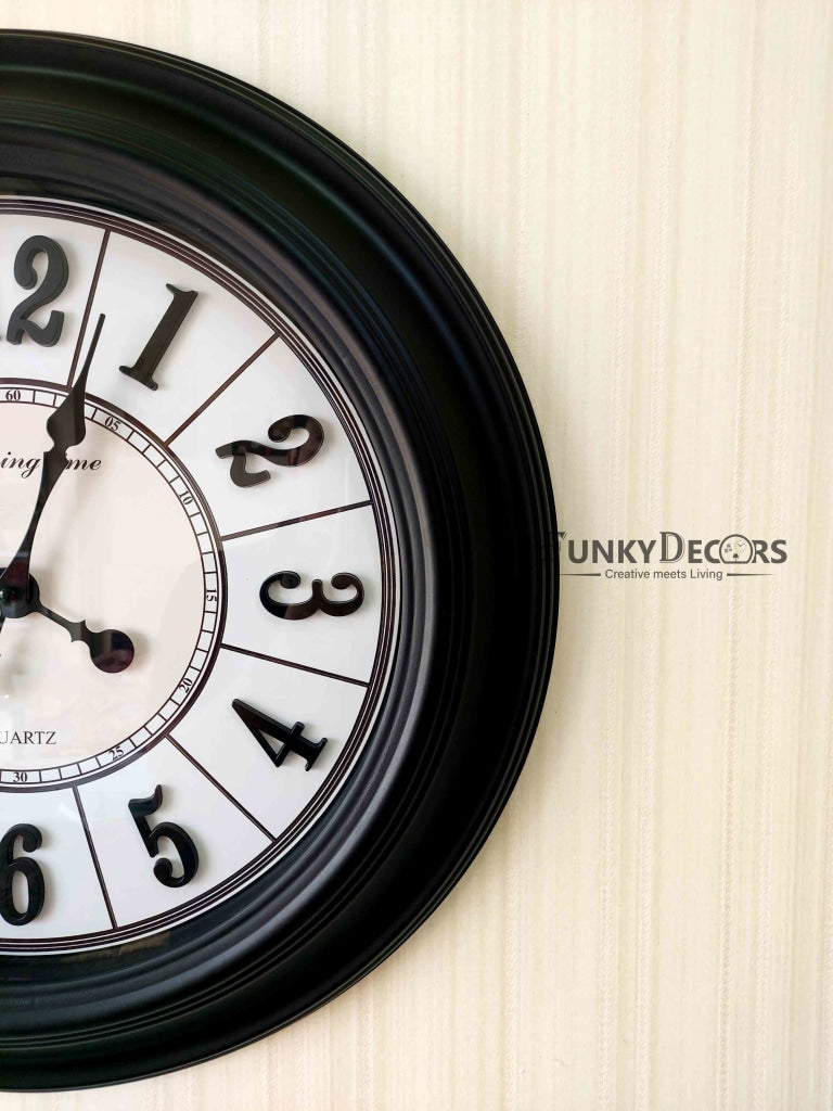 FunkyDecors Royal Designer Big Font Wall Clock Watch Decor For Home Office And Gifts 55 Cm Tall