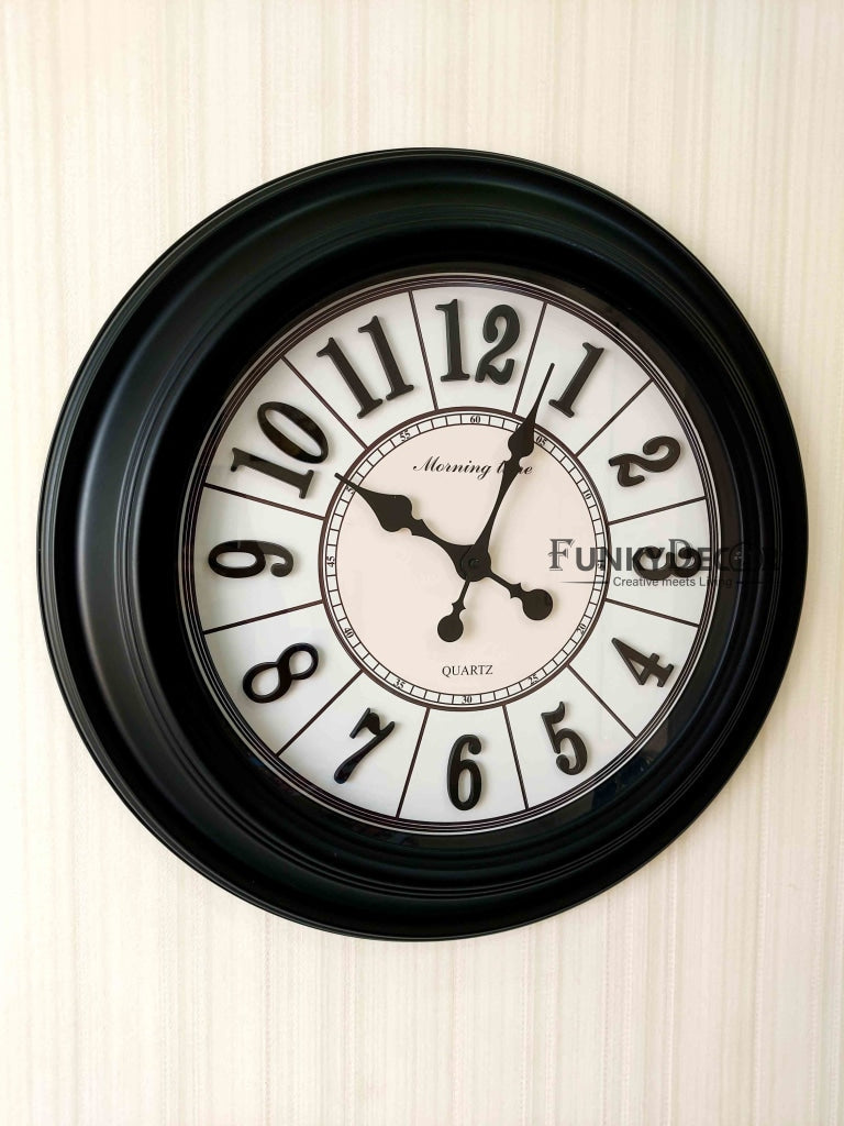 Funkytradition Royal Designer Big Font Wall Clock Watch Decor For Home Office And Gifts 55 Cm Tall